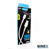 Winex CA-116 USBA to Lightning Data ve Şarj Kablosu 3A Beyaz