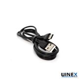 Winex CA-60 USBA to Type-C Hızlı Data ve Şarj Kablosu 3A Siyah