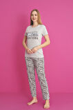 Dreamy Pamuklu Desenli Kısa Kollu Pijama Takımı