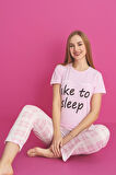 Dreamy Pamuklu Desenli Kısa Kollu Pijama Takımı