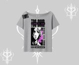 Kayık Yaka Tshirt Too Good Anime Girl Grafik Baskılı