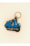 Mavi Renk Vespa Motor Anahtarlık
