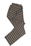 Pijalüx Erkek Kareli Poplin Cepli Alt Pijama/Kahve/M