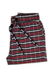 Pijalüx Erkek Kareli Poplin Cepli Alt Pijama/Kırmızı/M
