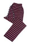 Pijalüx Erkek Kareli Poplin Cepli Alt Pijama/Kırmızı/L