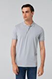 Ds Damat Regular Fit Gri %100 Pamuk Polo Yaka T-shirt