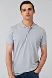 Ds Damat Regular Fit Gri %100 Pamuk Polo Yaka T-shirt