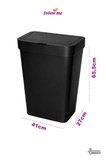 Follow Me Sensörlü Çöp Kovası 50 L Siyah Temassız Otomatik Kapaklı Plastik Çöp Kutusu