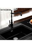 Mutfak Evye Lavabo Bataryası Siyah Tasarım Yeni Ürün 5 Yıl Garantili