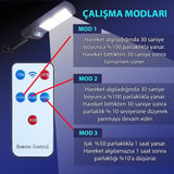 UpWay Güneş Enerjili 128 Led Duvar Lambası - 1000 LM Su Geçirmez Aydınlatma