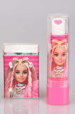 DEKOMUS İLE LİSANSLI BARBIE 3'LÜ SİLGİ SETİ RUJ SİLGİ,ROKET SİLGİ VE KARE SİLGİ 