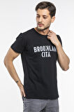 SPR 253 Bisiklet yaka Brooklyn  Baskılı Tshırt