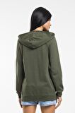 SPR21K55 Kadın Kapş. Kanguru Cepli Sweatshirt