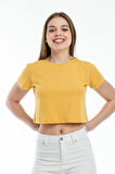 SPR21Y13 Crop Örme T-Shirt
