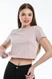 SPR21Y13 Crop Örme T-Shirt