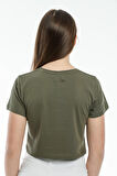 SPR21Y13 Crop Örme T-Shirt