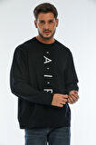 spr22sw131 Bisiklet Yaka Baskılı Sweatshirt