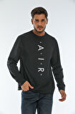 spr22sw131 Bisiklet Yaka Baskılı Sweatshirt
