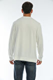 spr22sw131 Bisiklet Yaka Baskılı Sweatshirt