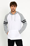 spr22sw105 Kapşonlu Kol Baskılı sweat