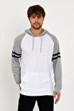 spr22sw105 Kapşonlu Kol Baskılı sweat