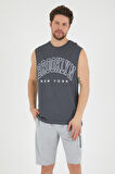 SPR22TS116 Bisiklet Yaka Brooklyn Baskılı Tshırt