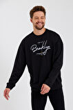 spr23sw331 Bisiklet Yaka Ön El Yazılı Brooklyn Sweat