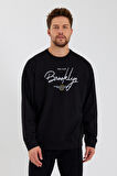 spr23sw331 Bisiklet Yaka Ön El Yazılı Brooklyn Sweat