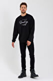 spr23sw331 Bisiklet Yaka Ön El Yazılı Brooklyn Sweat