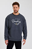 spr23sw331 Bisiklet Yaka Ön El Yazılı Brooklyn Sweat