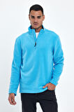 Süperlife Erkek Rahat Kalıp Softech Polar Yarım Fermuarlı Sweatshırt spr24pw20