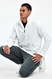 Süperlife Erkek Rahat Kalıp Softech Polar Yarım Fermuarlı Sweatshırt spr24pw20