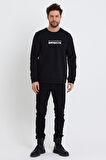 Süperlife Erkek Bisiklet Yaka 3 iplik Kalın Brooklyn Baskılı Sweatshirt SPR24sw29