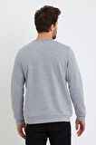 Süperlife Erkek Bisiklet Yaka 3 iplik Kalın Brooklyn Baskılı Sweatshirt SPR24sw29