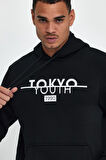  Kapşonlu Rahat Kalıp İçi Polarlı 3 iplik Tokyo Baskılı SweatShırt spr24sw12