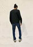 Erkek Bisiklet Yaka Rahat Kalıp 3 iplik Kalın Californıa Baskılı  Sweatshirt SPR24SW32