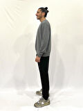 Erkek Bisiklet Yaka Rahat Kalıp 3 iplik Kalın Orta Brooklyn Nakışlı Sweatshirt SPR24SW34