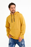 Erkek Kapşonlu Rahat Kalıp İçi Polarlı 3 iplik SweatShırt spr24sw55