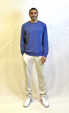 Süperlife Erkek Bisiklet Yaka Regular Fit Brooklyn Baskılı İnce Sweatshirt SPR22SW132