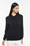 Süperlife Kadın Kapşonlu Regular Fit İnce Sweatshirt spr21k55