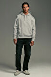 Erkek Kapşonlu Rahat Kalıp İçi Polarlı 3 iplik Kalın SweatShırt spr25sw55