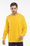 Erkek Bisiklet Yaka Rahat Kalıp 3 iplik İçi Polarlı Kalın Sweatshirt SPR25SW36