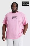 Süperlife Erkek Büyük Beden California 1974 Baskılı 3xl-6xl Bisiklet Yaka Tshırt SPR26TBS510-02