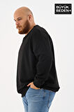 Erkek Büyük Beden Bisiklet Yaka İnce Sweatshirt – Regular Fit %64 Pamuklu SPR26BSW956