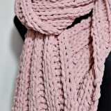 Yumuşacık Örgü Atkı, Puffy , El Örgüsü Şık Atkı, Tasarım, Moli Tasarım