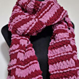 Yumuşacık Örgü Atkı, Puffy , El Örgüsü Şık Atkı, Tasarım, Moli Tasarım