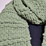 Yumuşacık Örgü Atkı, Puffy , El Örgüsü Şık Atkı, Tasarım, Moli Tasarım