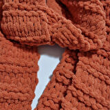 Yumuşacık Örgü Atkı, Puffy , El Örgüsü Şık Atkı, Tasarım, Moli Tasarım