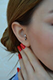 Mini Pul Sallantılı Halka Piercing 6 mm Tragus Forward Helix Kıkırdak Piercing