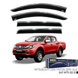 Mitsubishi L200 Triton Niken Kromlu Cam Rüzgarlığı 4lü Set 2015 2019